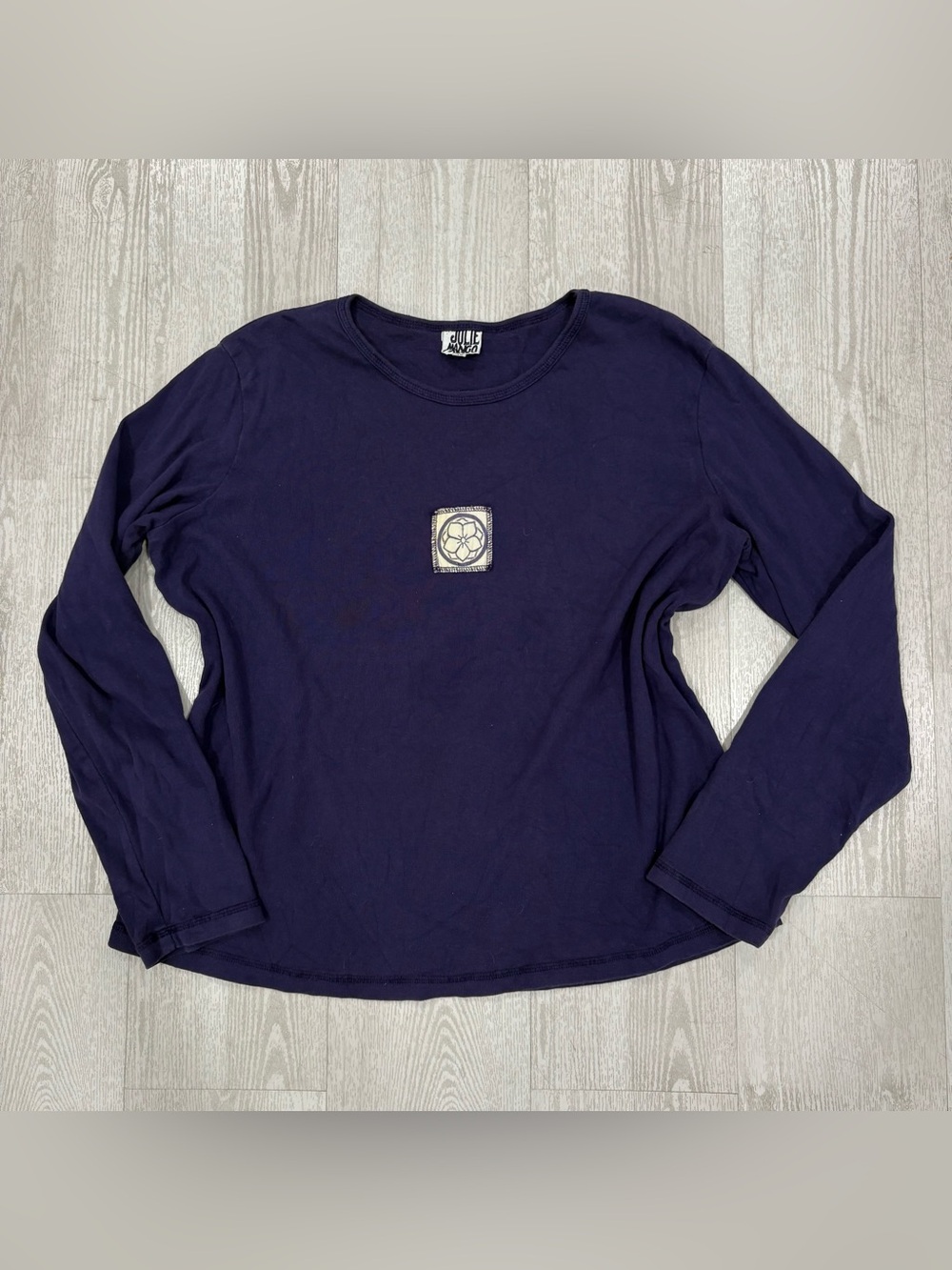 Julie Mango Long Sleeve Graphic Top Purple Size 3X